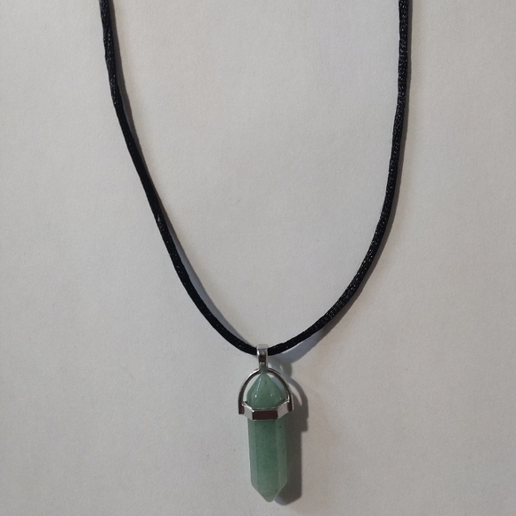 Aventurine & Nylon Cord Necklace - Picture 2 of 3